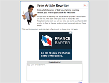 Tablet Screenshot of freearticlerewriter.com